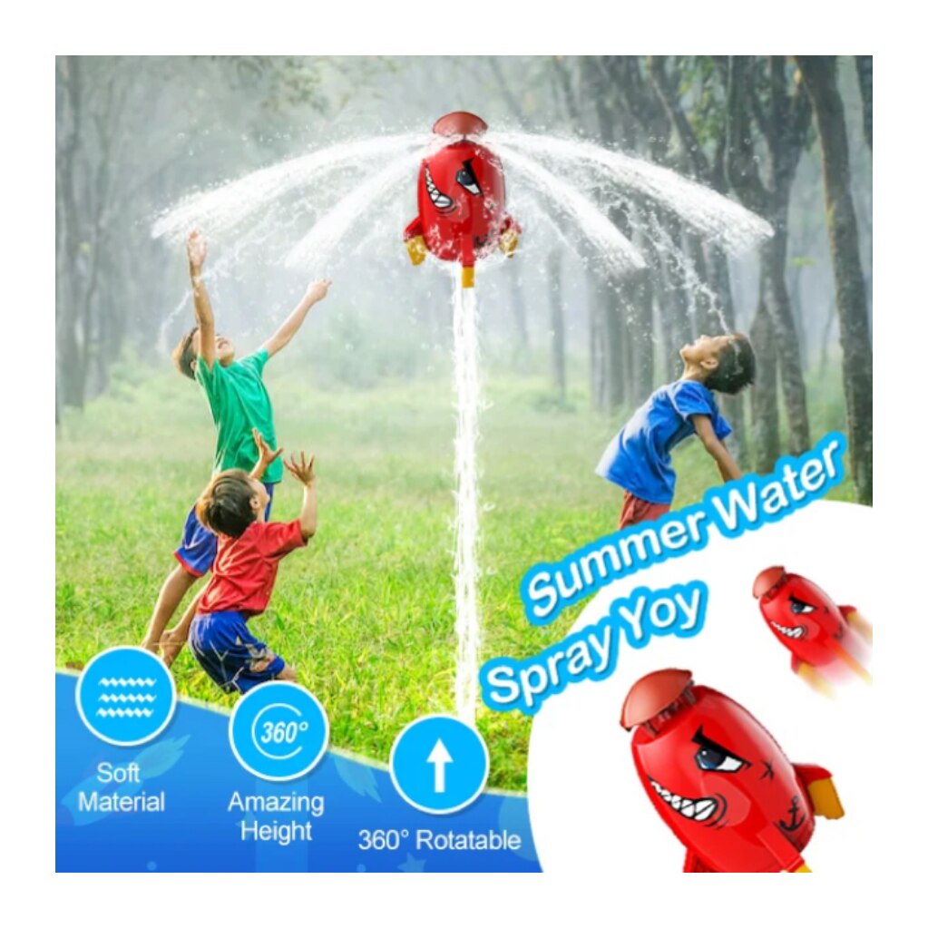 Outdoor Rocket Water Pressure Lift Sprinkler Toy J193