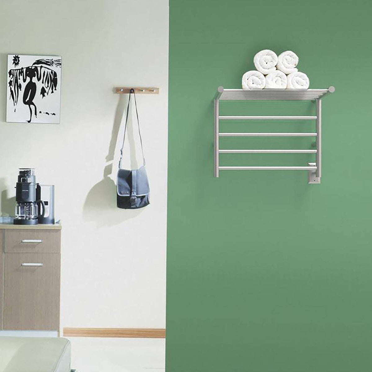 Brushed Towel Warmer Shelf O68850