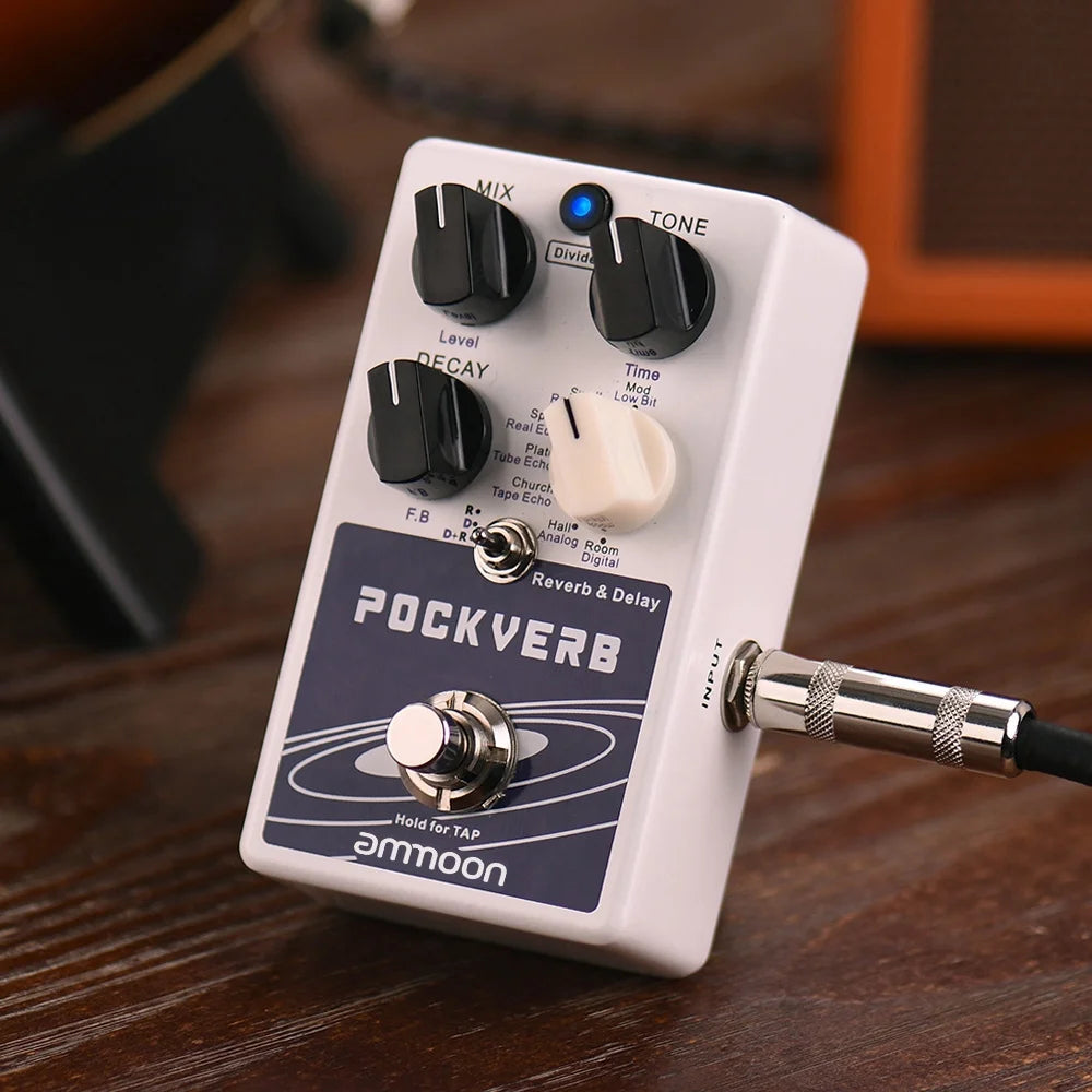 Reverb & Delay Guitar Effect Pedal with Tap Tempo and True Bypass A3370