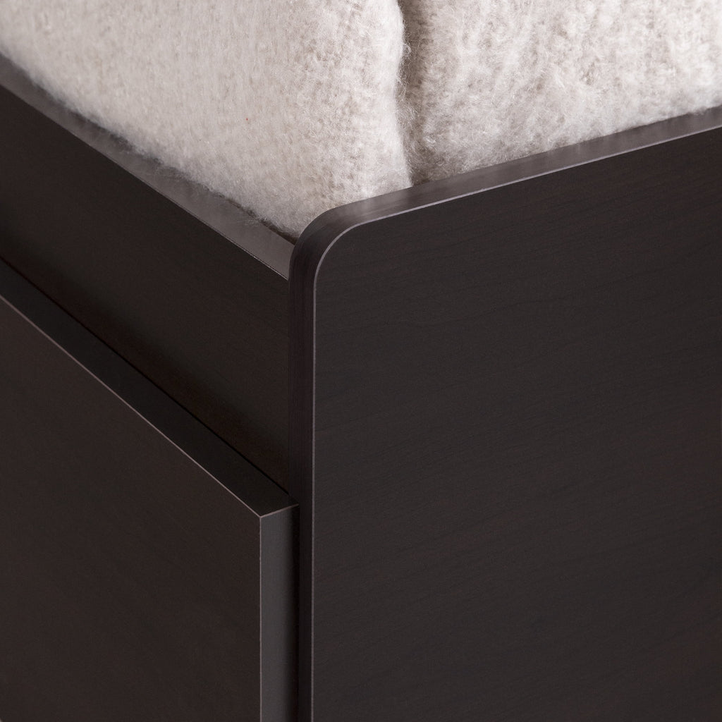 Twin 3-Drawer Storage Bed with Bookcase Headboard W753