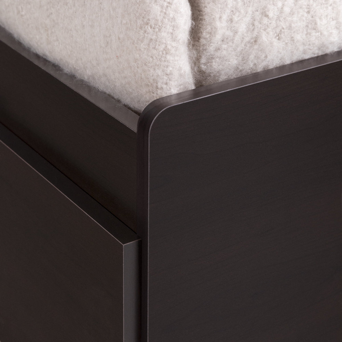 Twin 3-Drawer Storage Bed with Bookcase Headboard W753