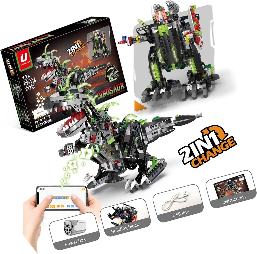 2 in1 Dinosaur Robot Building Kits X83878