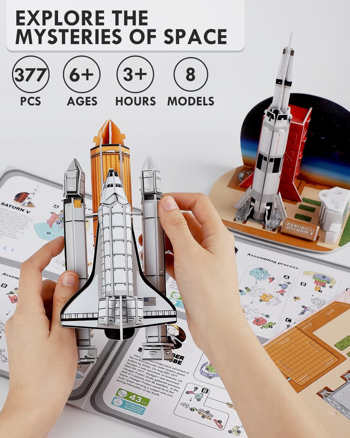 3D Puzzles Outer Space Toys 377 Pcs STEM Toys M208