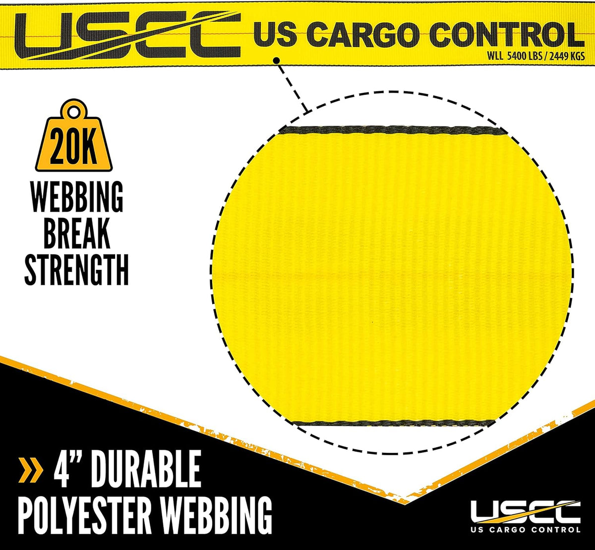 4 Inch x 30 Foot Winch Straps with Twisted Sewn Loop 10 Pack I519