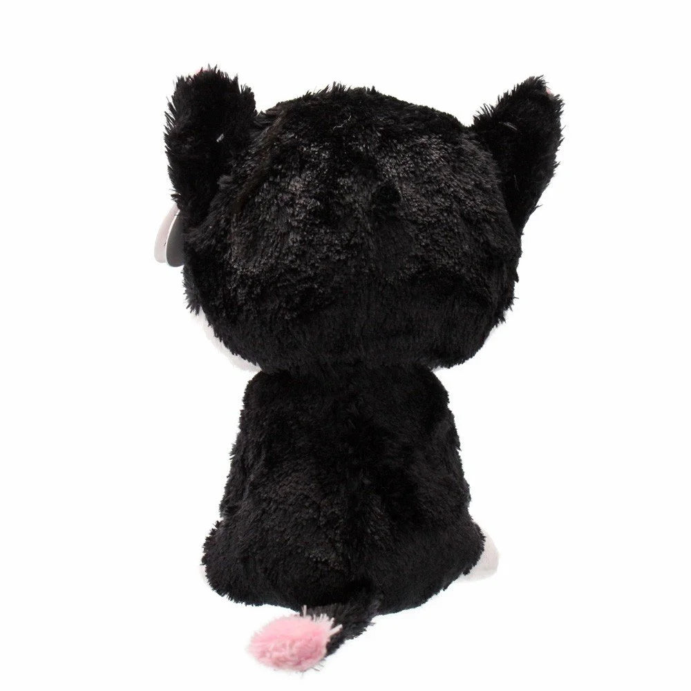 Black & White Cat Plush with Glitter Eyes F756666