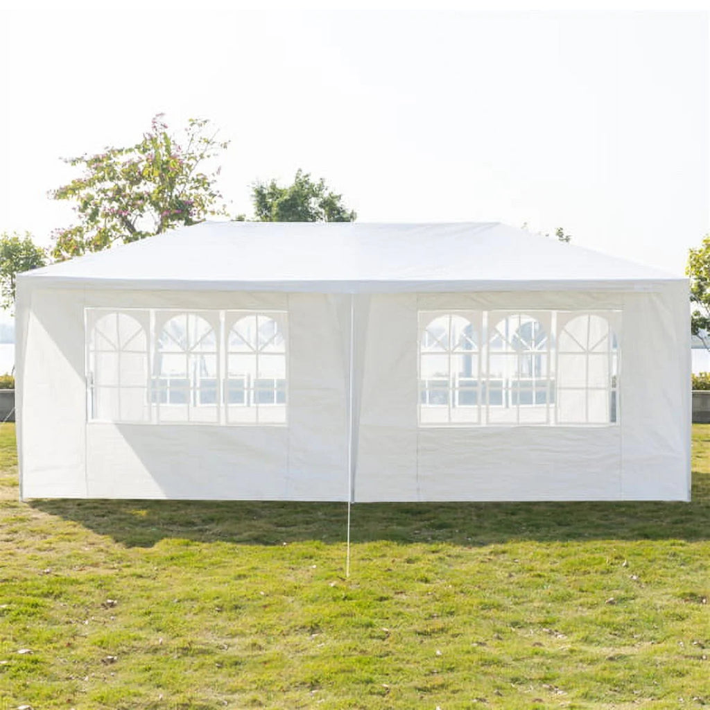 10x30ft White Canopy Tent with 7 Removable Sidewalls R2281