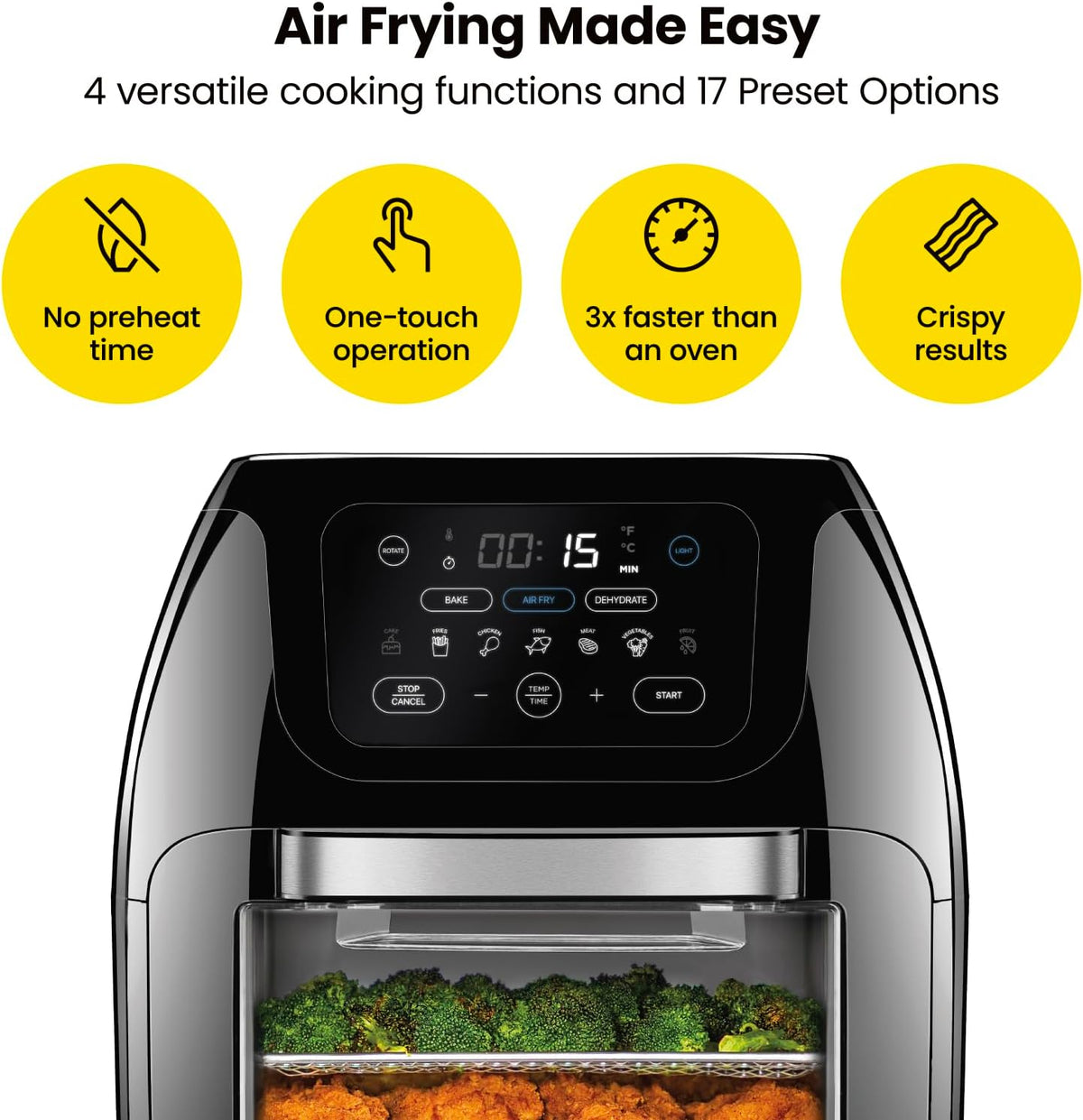 10L 3.6Qt Air Fryer with Rotisserie U2610