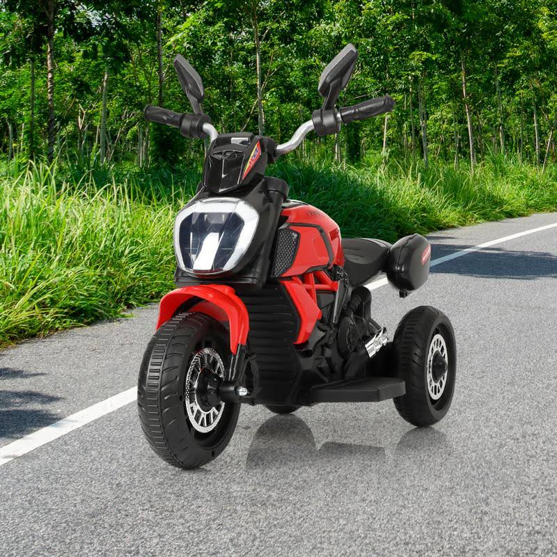 Red Three-Wheeled Kids Ride on Motorcycle V2773