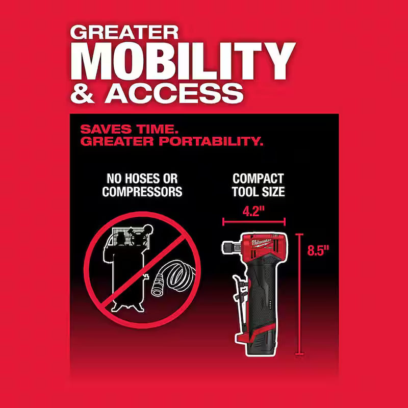 12V Lithium-Ion Brushless Cordless High Speed 3/8 in. Ratchet with 3 in. Cutoff Saw & 1/4 in. Die Grinder L8408