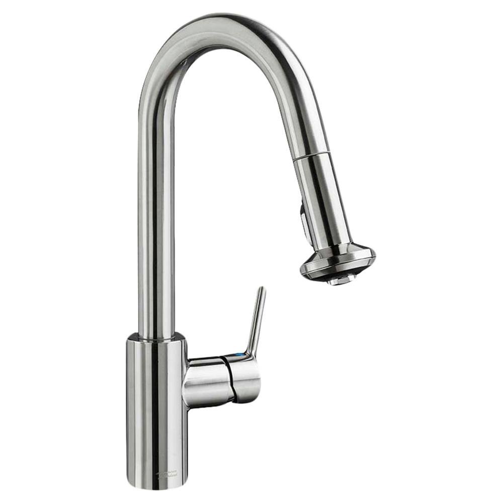 Single-Handle Pull-Down Kitchen Faucet in Stainless Steel B222