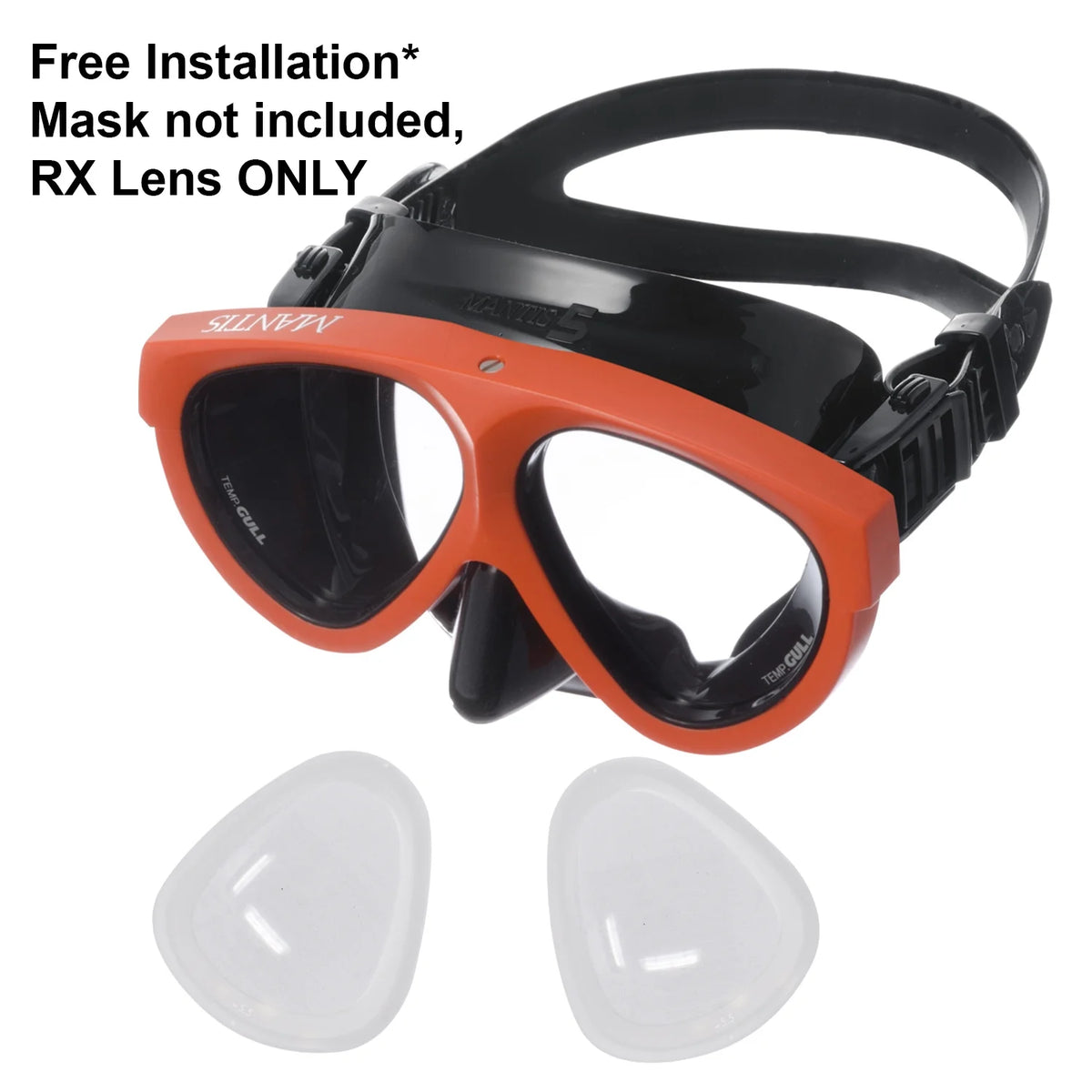 RX Nearsighted Lens for Gull Mantis 5 Dive Mask K2891