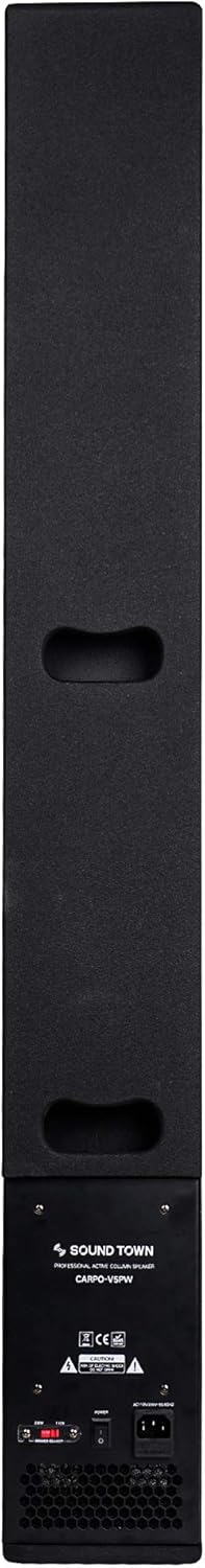 Pair of Powered Column Speakers with Speaker Stands Y848509