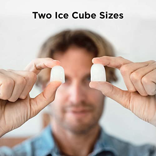 Black Portable Countertop Ice Maker, 26lbs in 24Hrs, 2 Sizes of Bullet Ice A36823