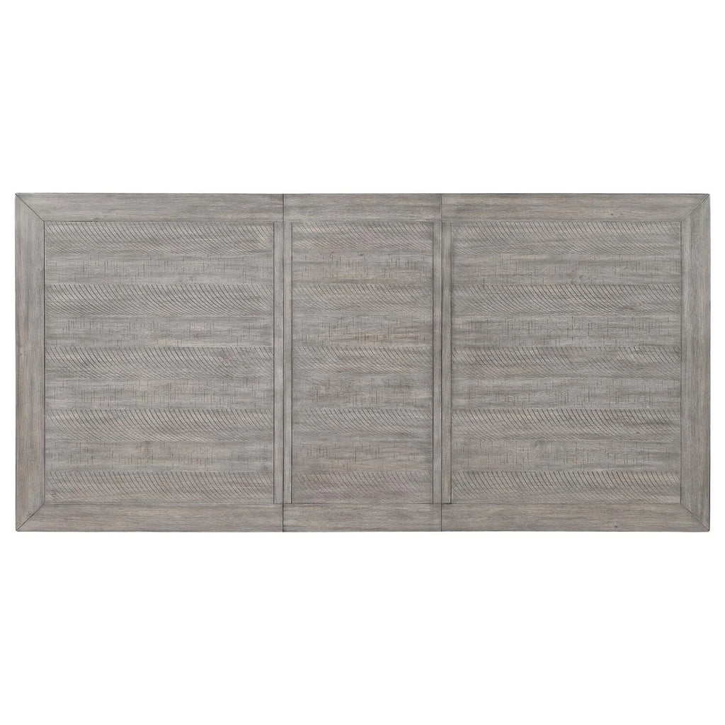 Gray & Black Hardwood MDF Extension Leaf Dining Table O74278