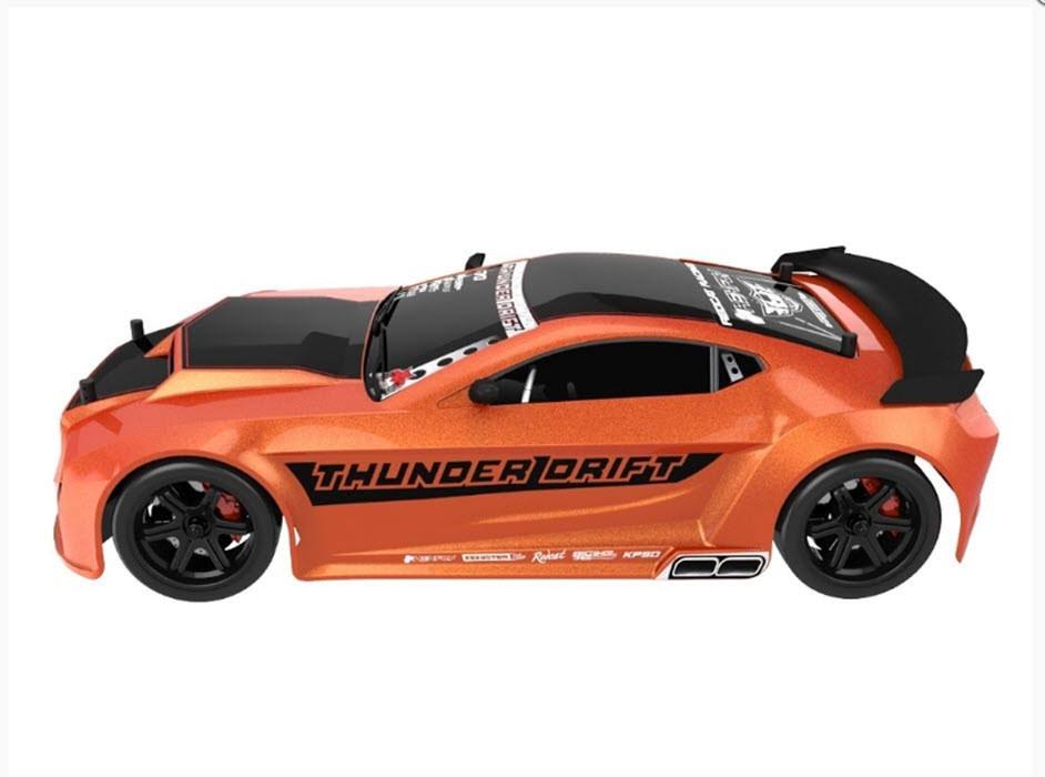 1/10 Scale Belt Drive Electric Orange Drift Car J103