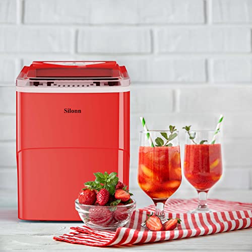 Black Portable Countertop Ice Maker, 26lbs in 24Hrs, 2 Sizes of Bullet Ice A36823