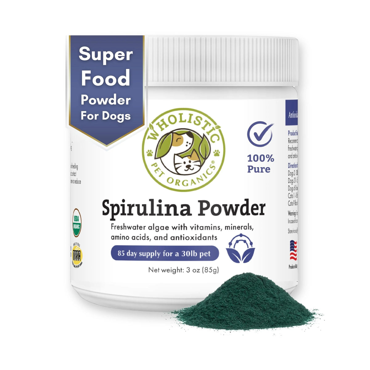Organic Spirulina Powder Dog Supplement B528