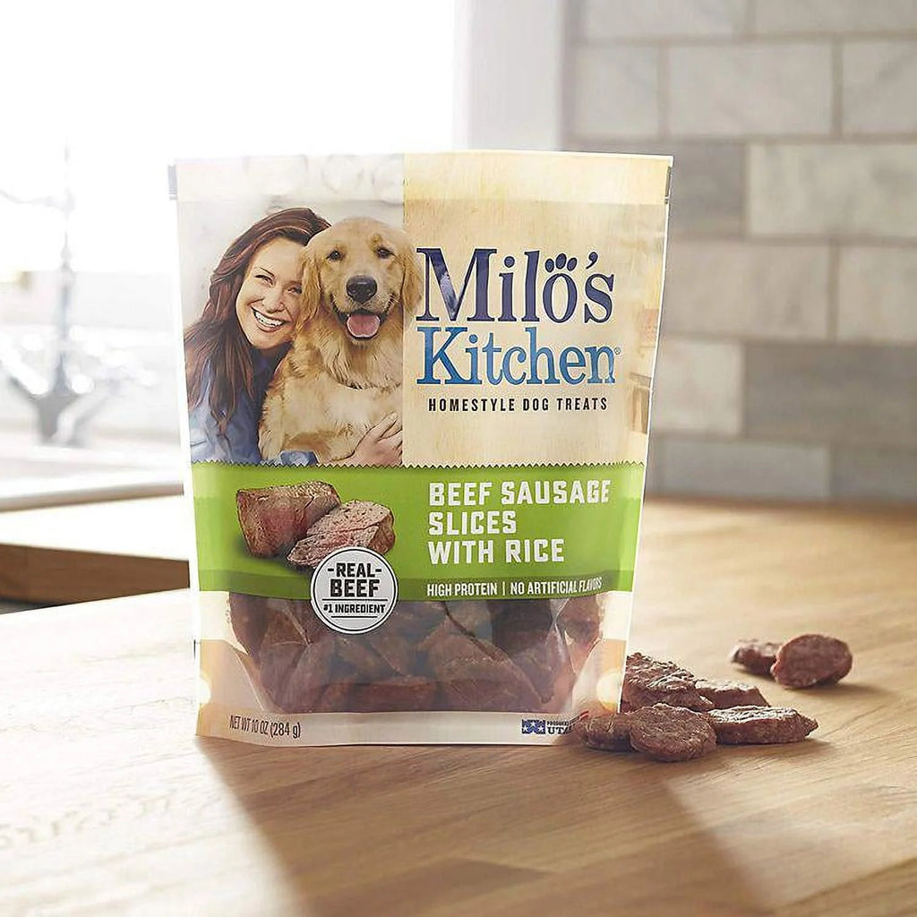 Beef and Rice Sausage Slices Dog Treats, 18 oz. I932123