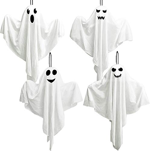4 Pack Halloween Hanging Ghosts J307784