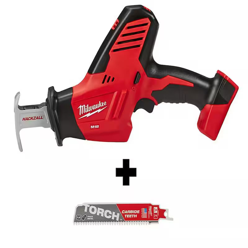 18V Cordless Reciprocating Saw with Metal Cutting Saw Blade L93443