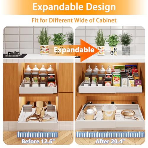 2 Pack Expandable Sliding Pull Out Cabinet Organizer A751