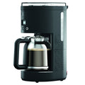 Black 12 Cup Programmable Coffee Machine with Borosilicate Glass Carafe E35670