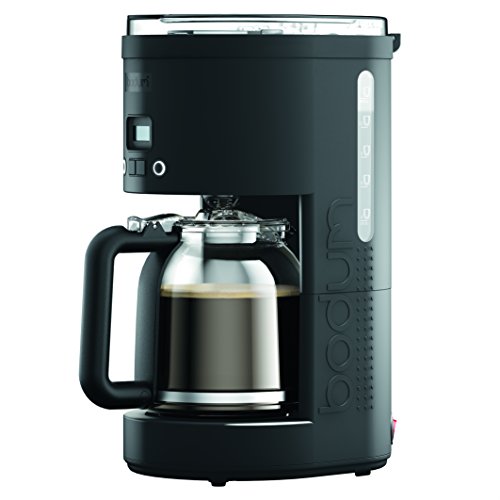Black 12 Cup Programmable Coffee Machine with Borosilicate Glass Carafe E35670