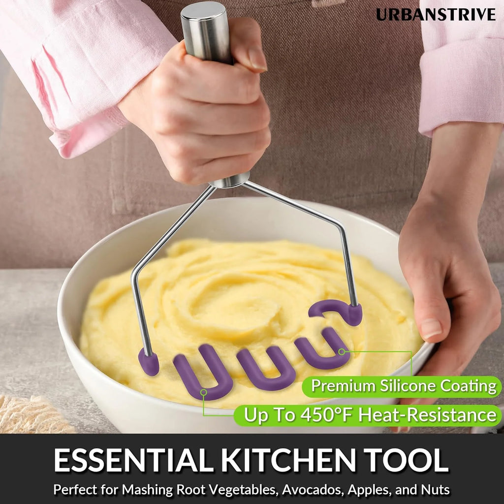 Stainless steel silicone potato mash maker W555793