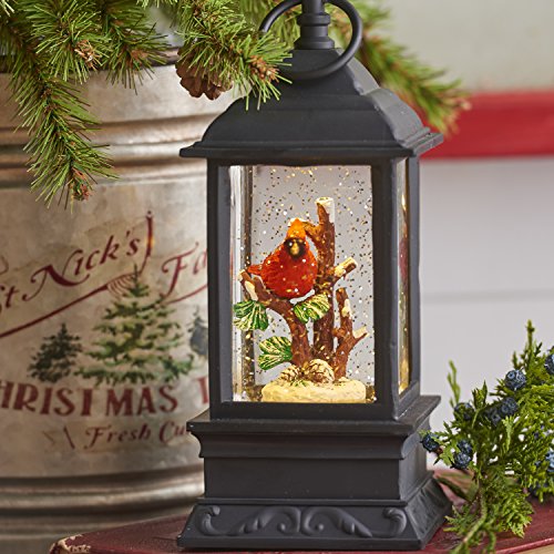 9.5 Inch Black Holiday Water Lantern Z567218