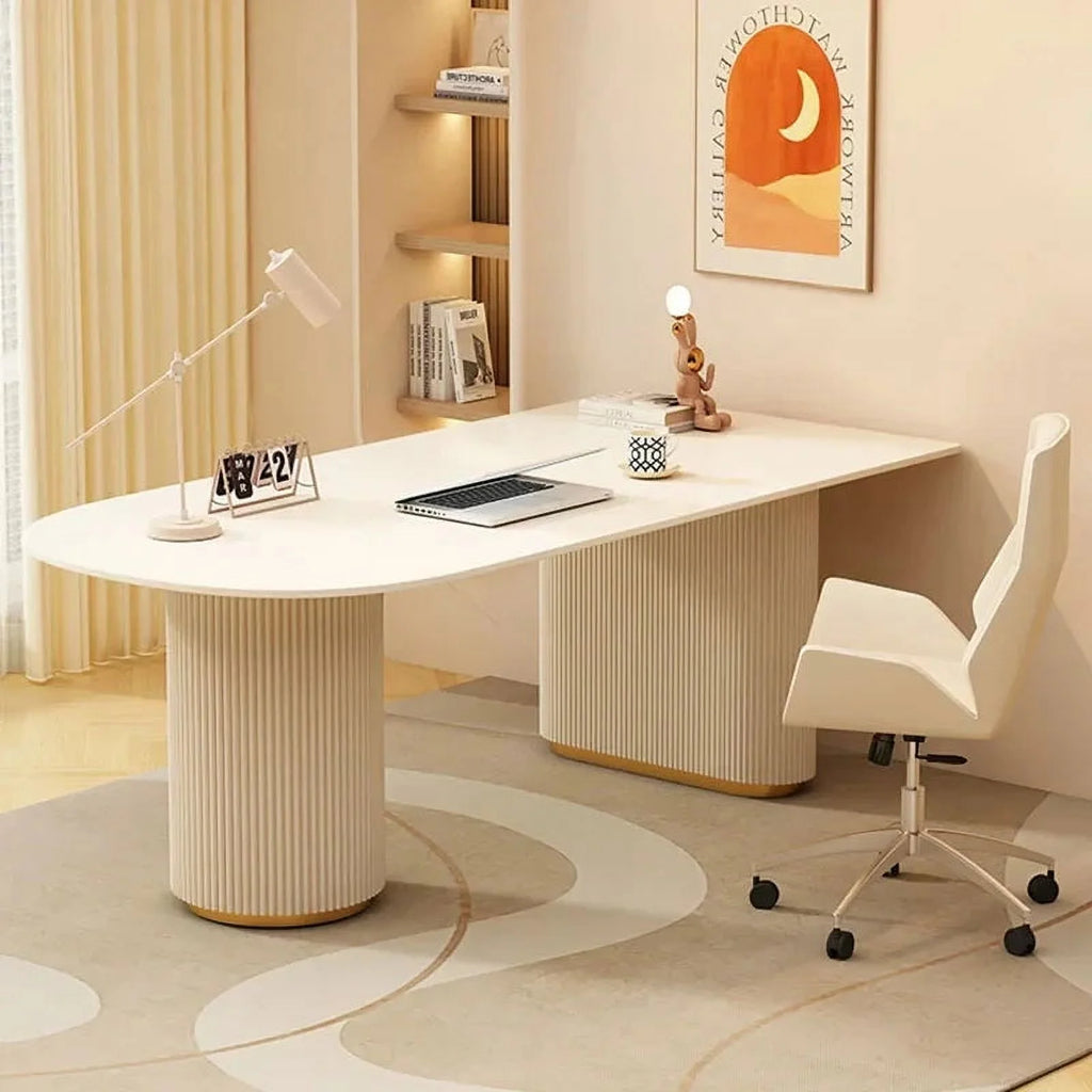 White Standing Computer Desk E8180