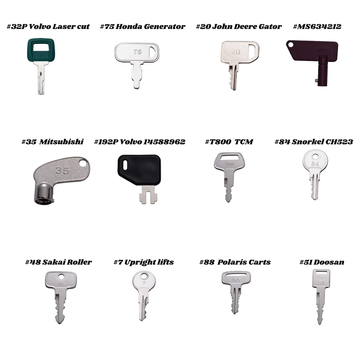 67 Keys Master Construction Ignition Key Set N24128