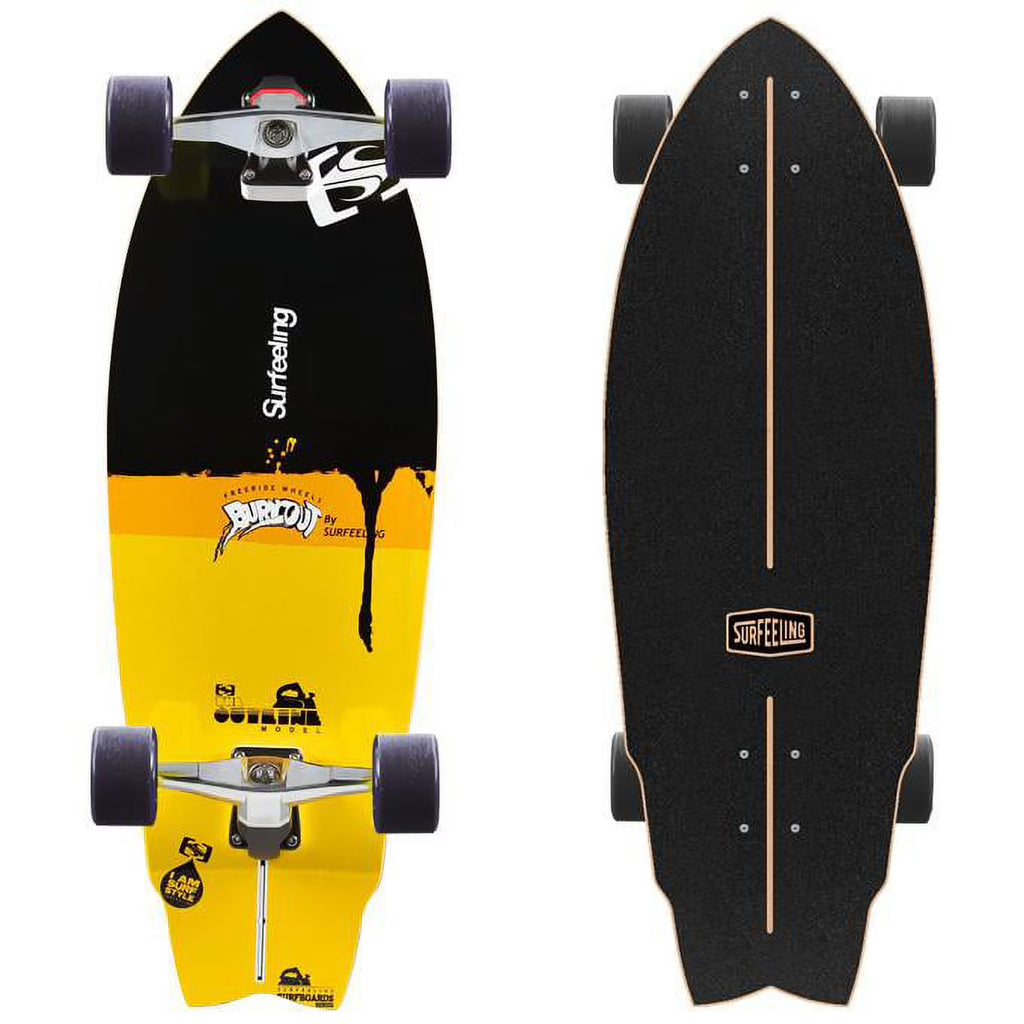 Yellow Carving Skateboard with 70mm Wheels Z1832