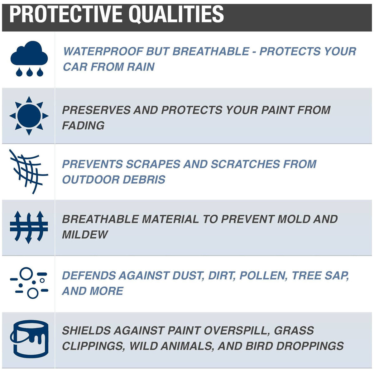 Gray Rain Barrier Car Cover A52571