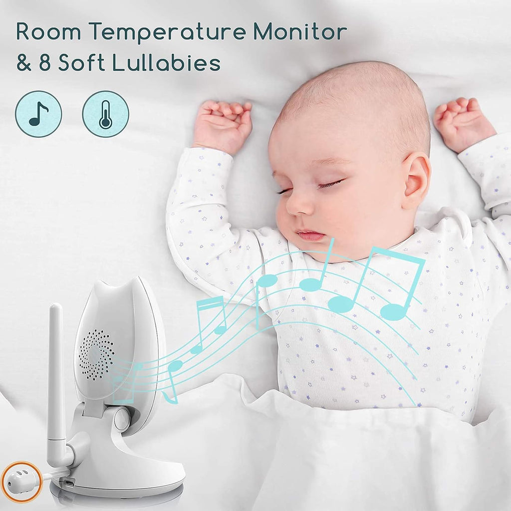 White 4.3 inch LCD Video Baby Monitor with Camera and Audio A699