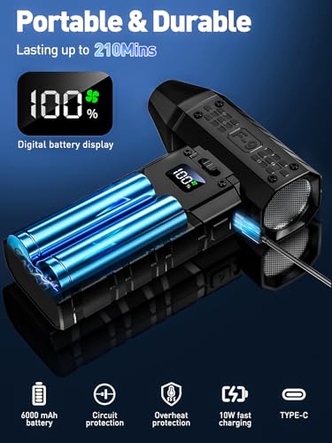 Cordless Electric Air Duster 130000RPM with LED Light V3746