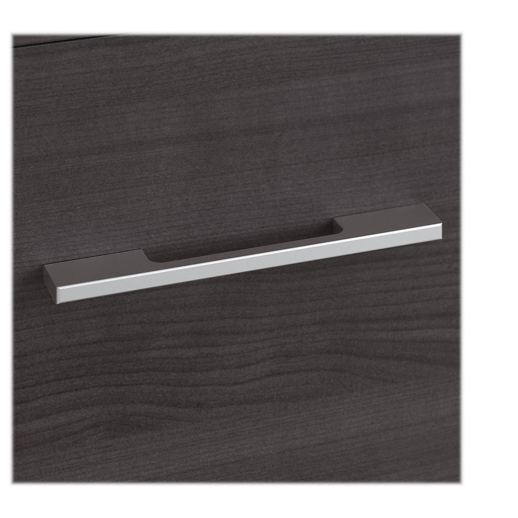 Storm Gray Storage Cabinet with Drawers and Shelves U216908