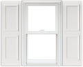 White Vinyl Raised Panel Shutters 15 Inch x 51 Inch Pack of 2 F29527