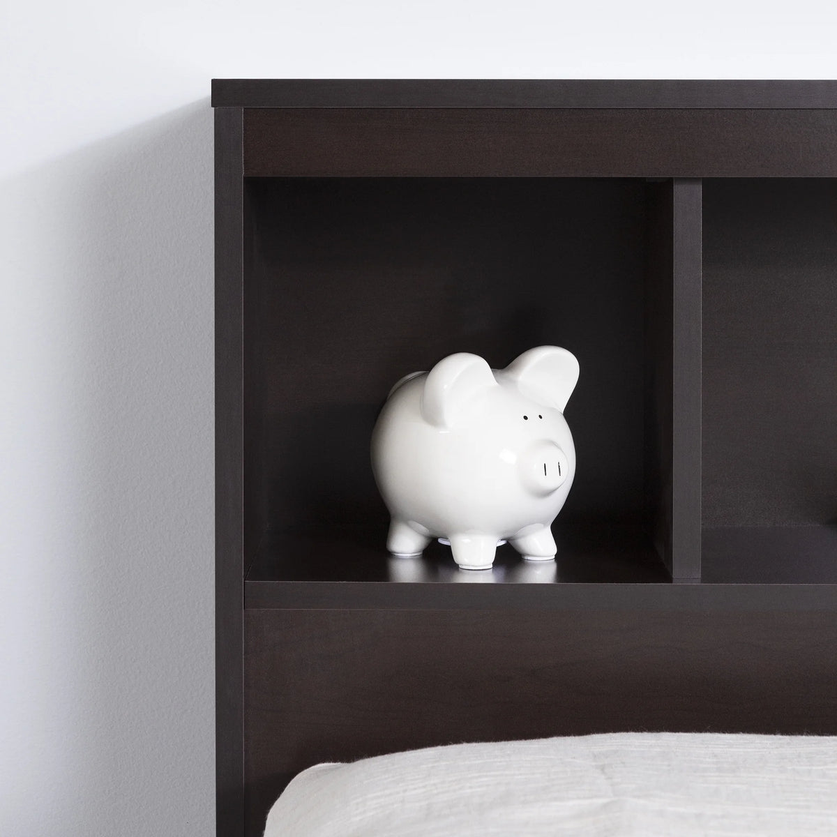 Twin 3-Drawer Storage Bed with Bookcase Headboard W753