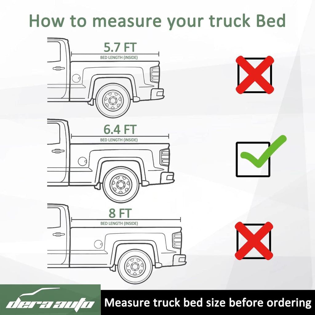 Hard Tri-Fold Truck Bed Tonneau Cover for 2019-2022 Ram 1500, 6.4ft Bed C7548