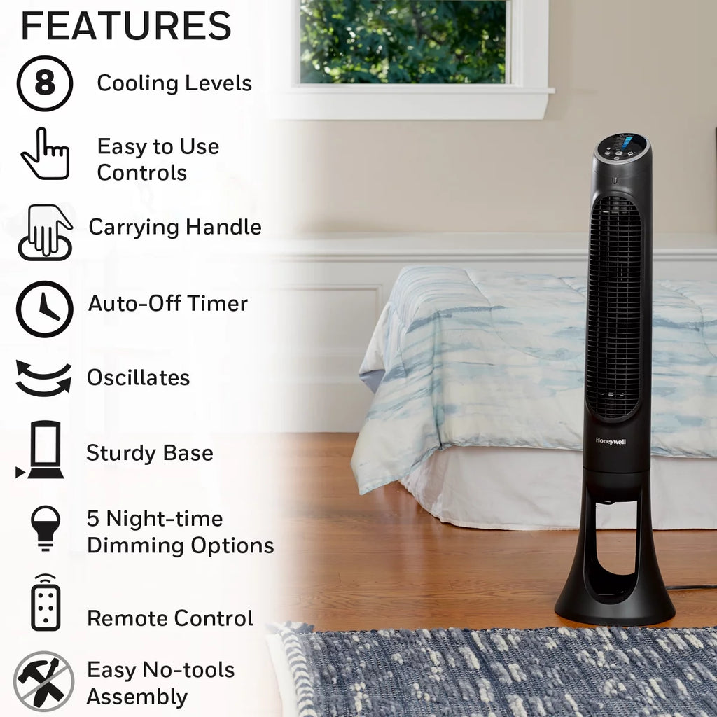 Black Oscillating Electric Tower Fan K315191