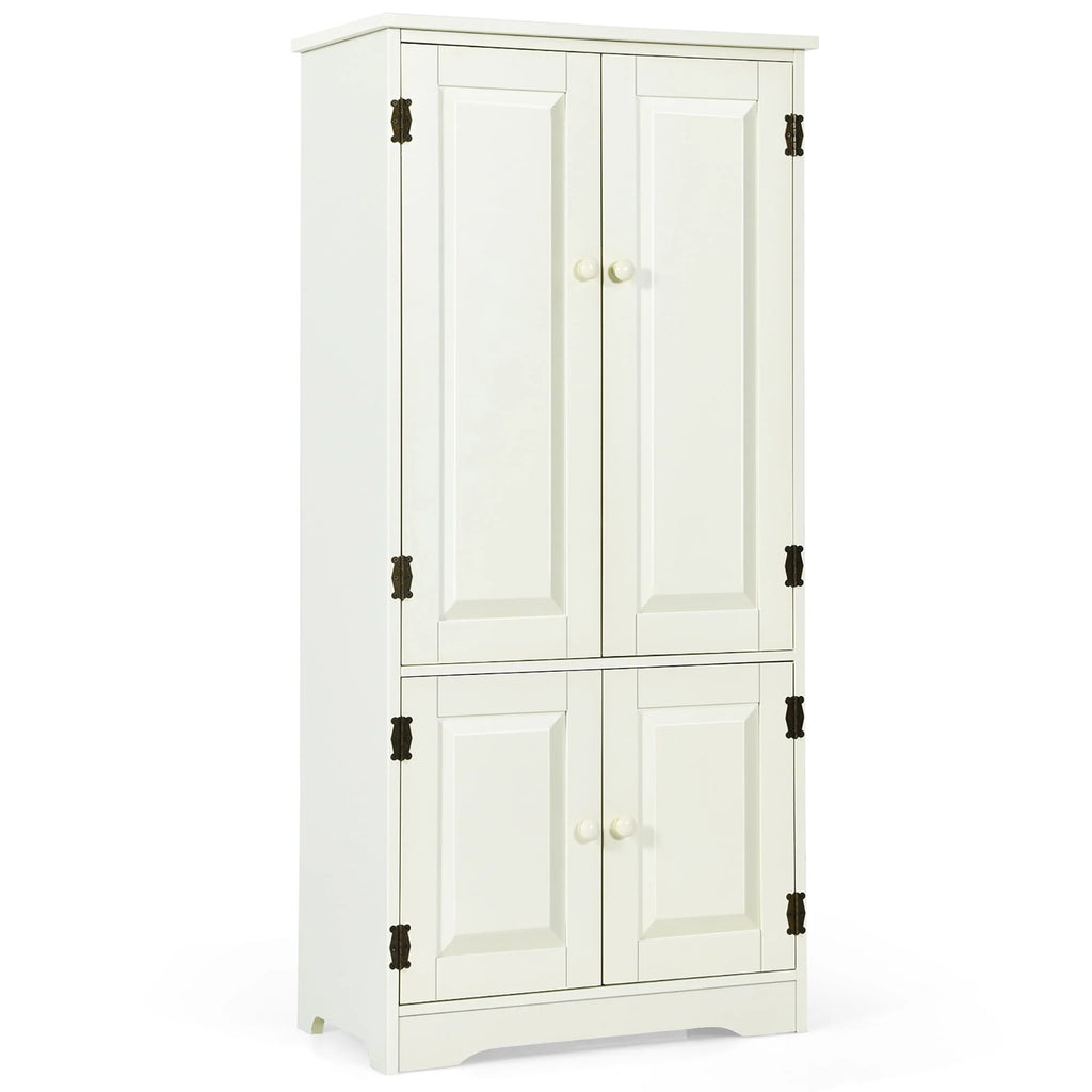 White 2-Door Accent Storage Cabinet with Adjustable Shelves Q7911