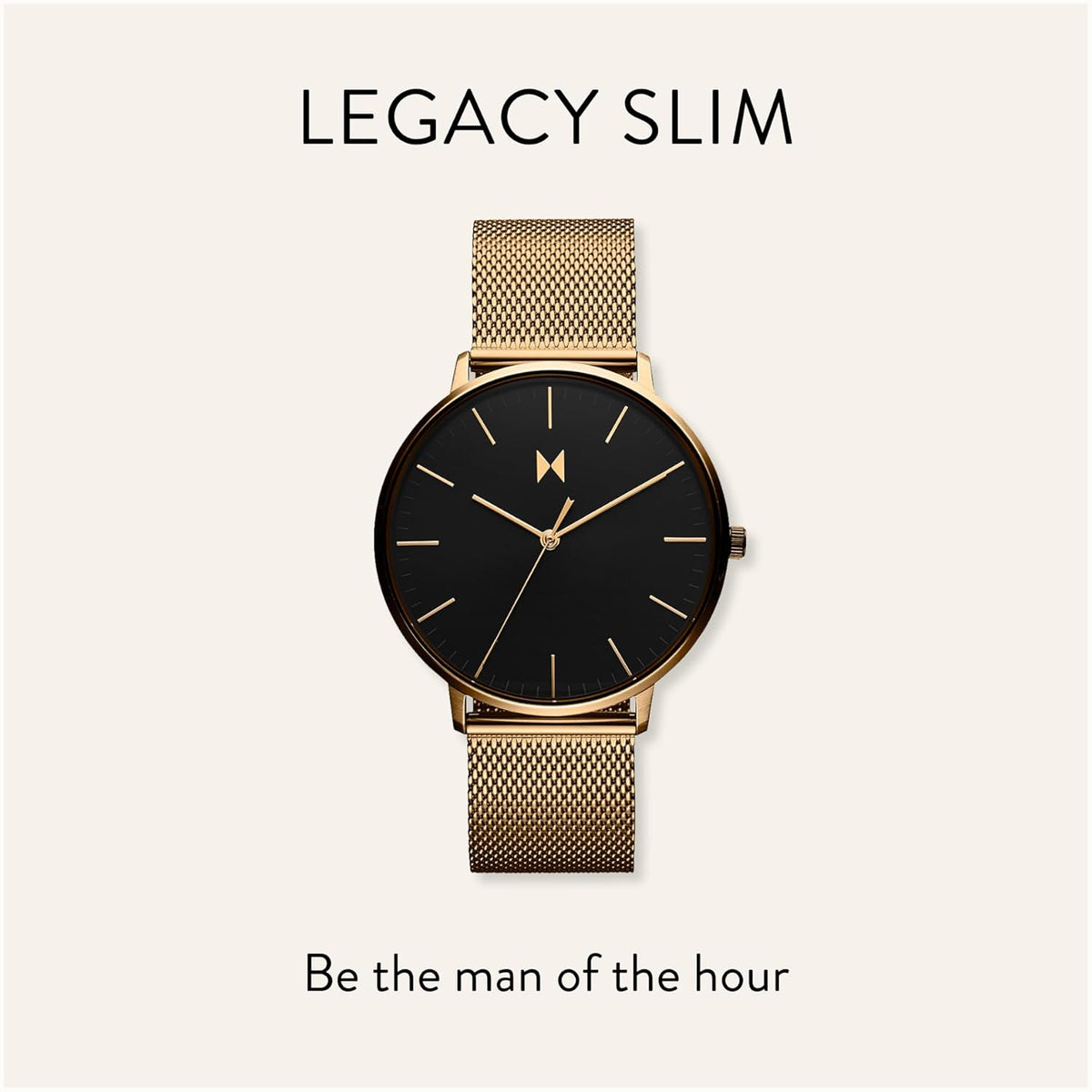 Men’s Slim Analog Watch - Minimalist Water Resistant 3 ATM 42mm Japanese Quartz Wristwatch Y121330