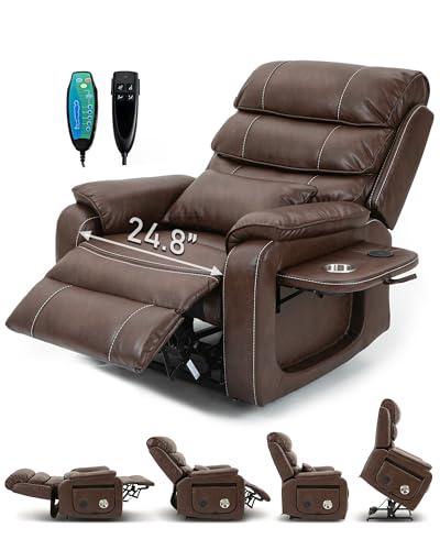 Large Power Lift Recliner with Heated and Massage, Dual Motor, 25in Extra Wide Seat Y561