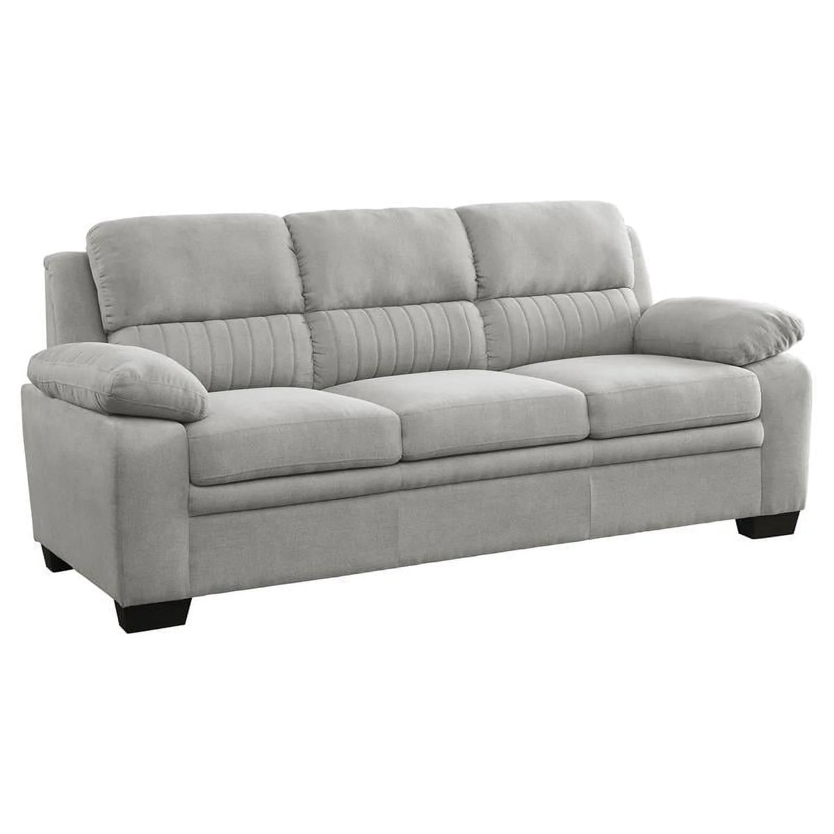 Light Gray Textured Fabric Sofa W3117