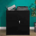 Lockable Steel Storage Cabinet with 2 Adjustable Shelves D53062