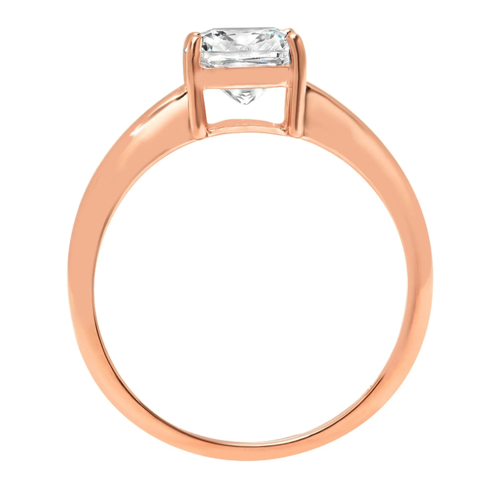 18K Rose Gold Solitaire Engagement Ring size 3.5 B6717