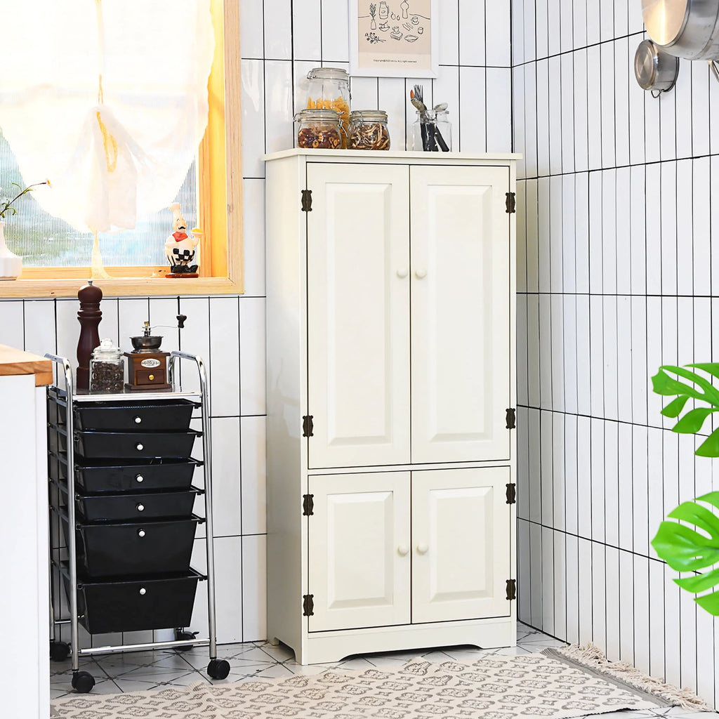 White 2-Door Accent Storage Cabinet with Adjustable Shelves Q7911