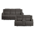 Chocolate Microfiber 2-Piece Manual Reclining Sofa Set N81365