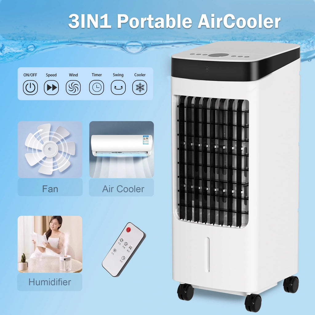 Portable Oscillating Evaporative Air Cooler with 3 Speeds J283067