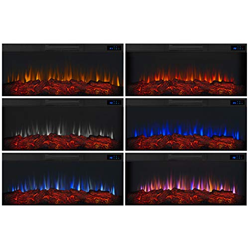 White 67" Electric Fireplace with Mantel H743130